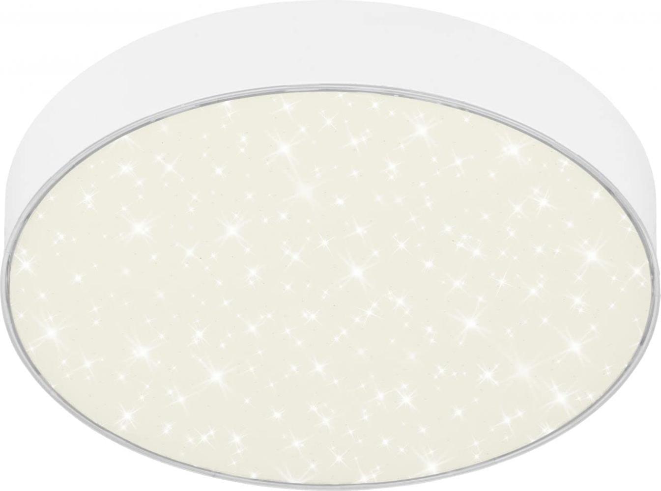 Briloner LED Deckenleuchte Flame Star weiß Ø 21,2 cm mit Sternenhimmel Bild 1