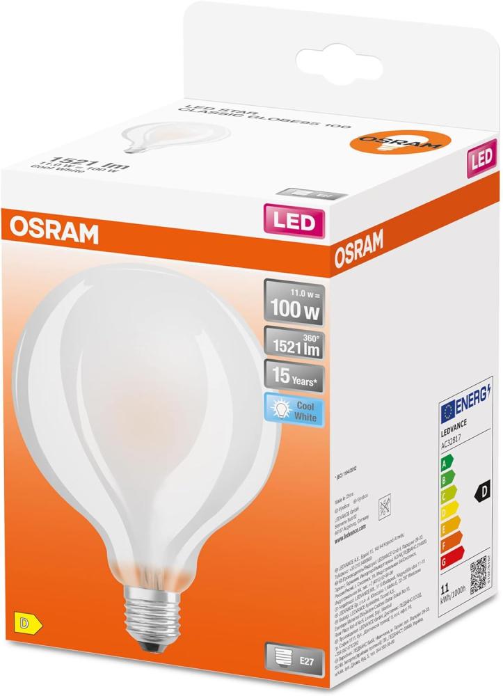 Osram LED-Lampe Classic Globe95 11W/840 (100W) Frosted E27 Bild 1