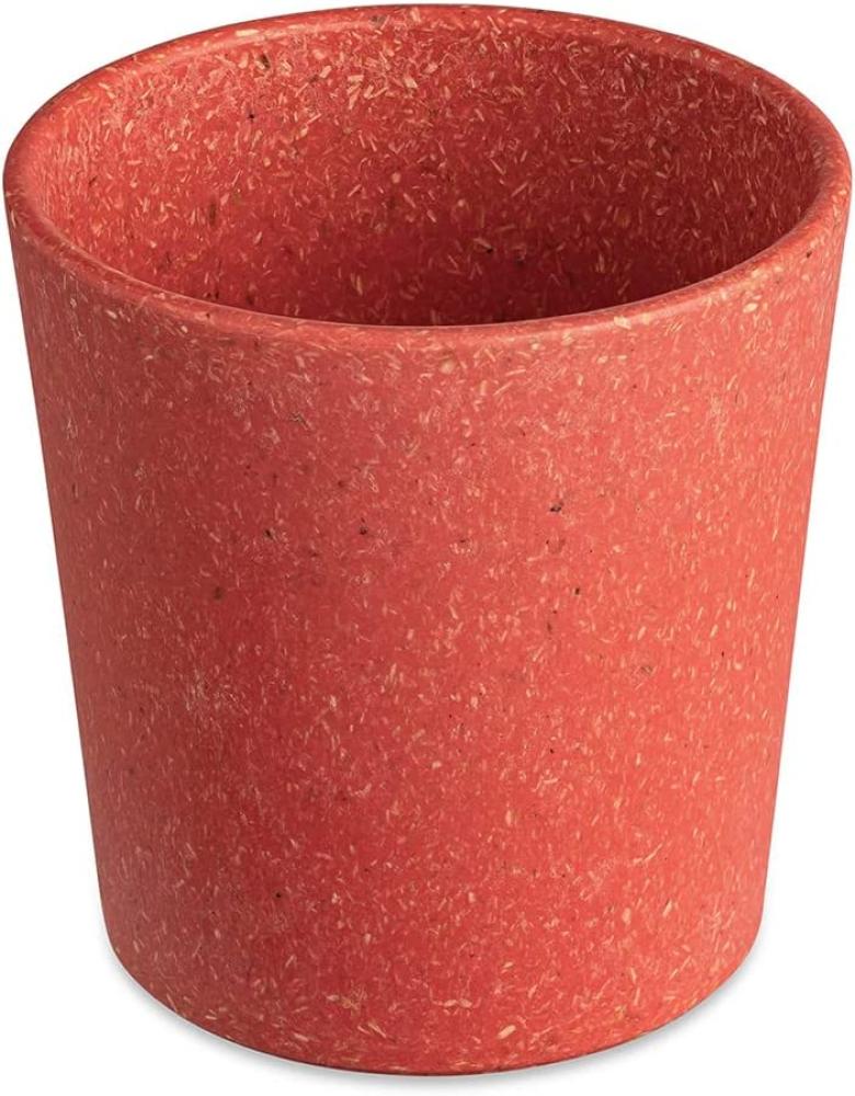 Koziol Becher 4er-Set Connect Cup S, stapelbare Trinkbecher, Kunststoff-Holz-Mix, Nature Coral, 190 ml, 7141704 Bild 1