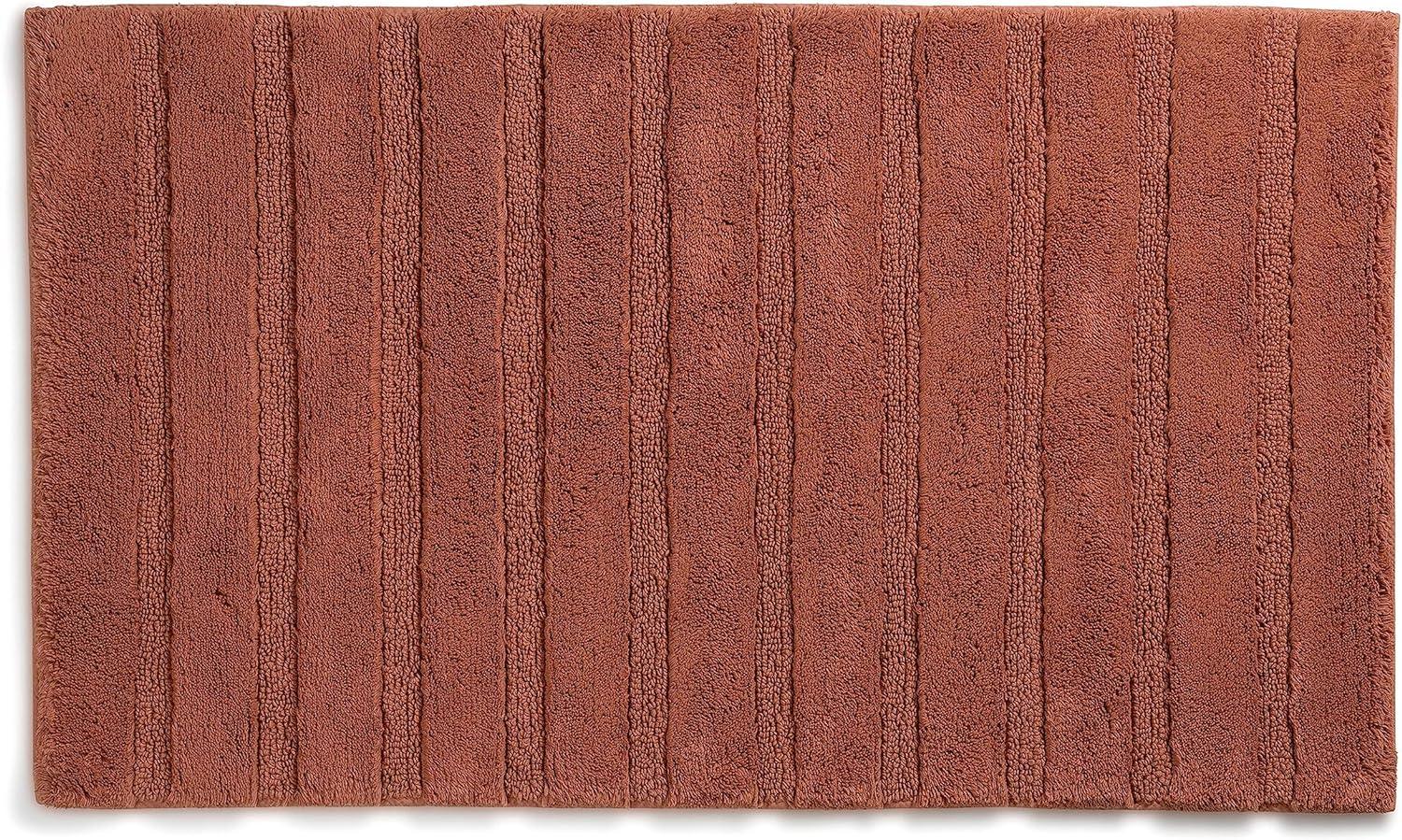 Kela Badematte Megan, 80 cm x 50 cm, 100% Baumwolle, Terra, rutschhemmend, waschbar bis 30° C, geeignet für Fußbodenheizung, 23589 Bild 1