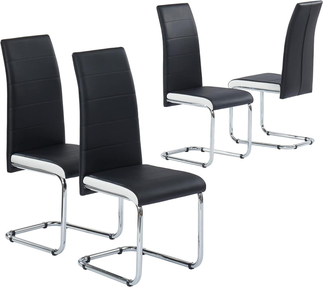 BAÏTA 4 MARA Stuhl, schwarz/weiß, L54cm Bild 1
