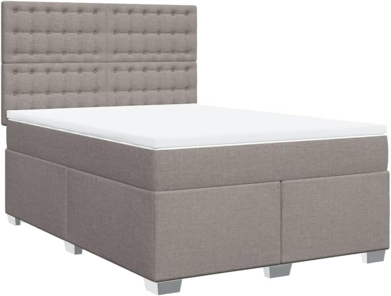 Boxspringbett mit Matratze Taupe 160x200 cm Stoff 3292857 Bild 1