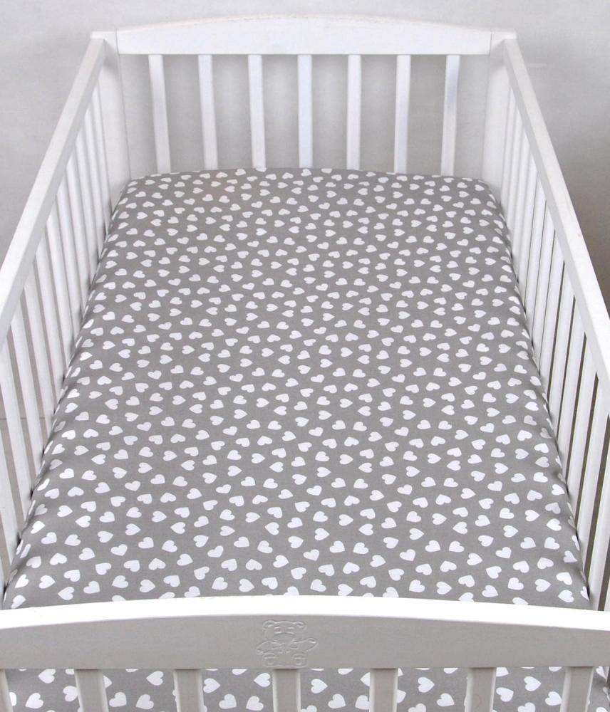 BABYLUX Spannbetttuch 60 x 120 cm Baby SPANNBETTLAKEN Baumwolle Kinderbett 95. H Bild 1