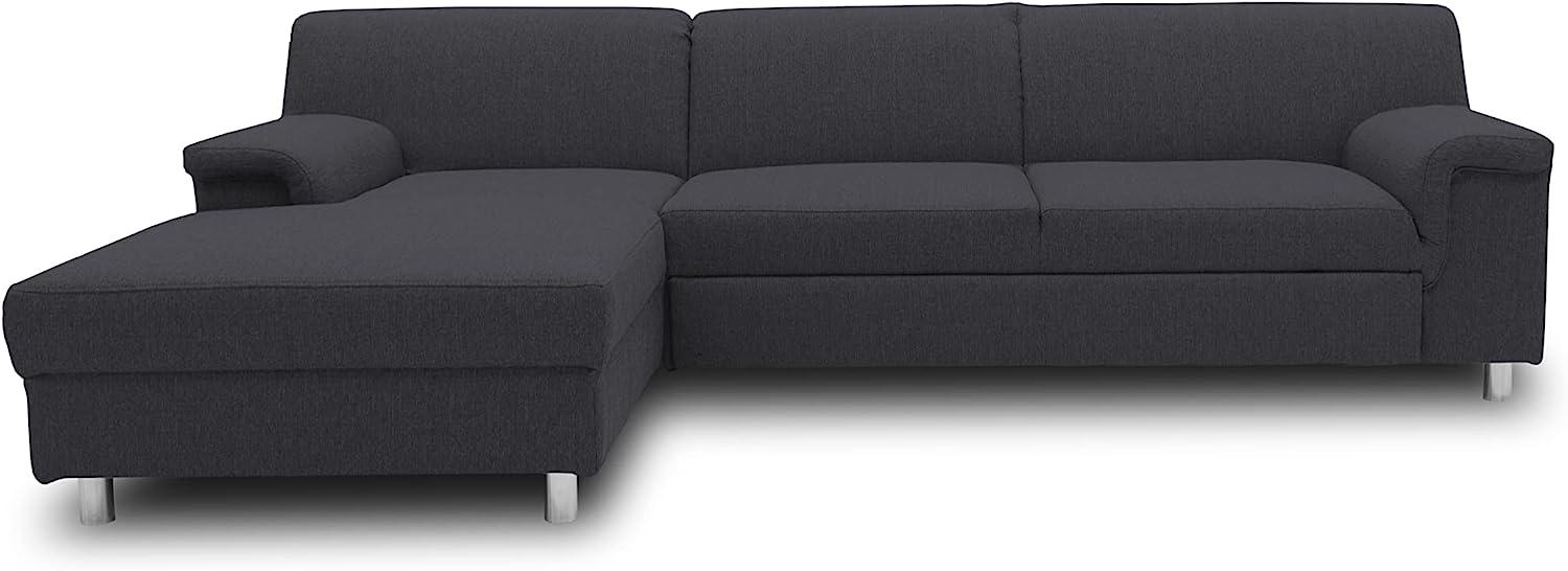 DOMO Collection Junin Ecksofa, Sofa in L-Form, Couch Polsterecke, Moderne Eckcouch, Schlamm, 150 x 251 cm Bild 1