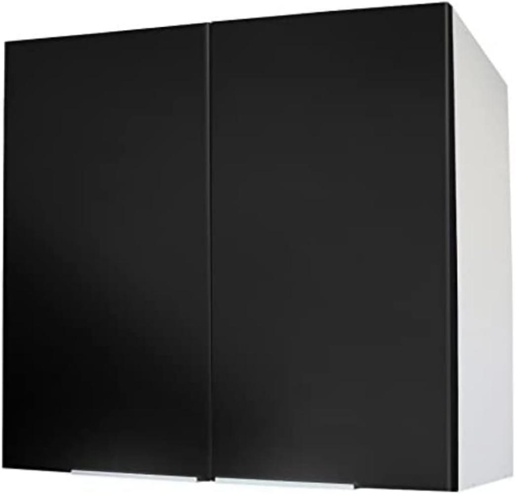 Berlioz Creations CP8HNM Hängeschrank für Küche mit 2 Türen in sehr mattem Schwarz, 80 x 34 x 70 cm, 100 Prozent französische Herstellung Bild 1