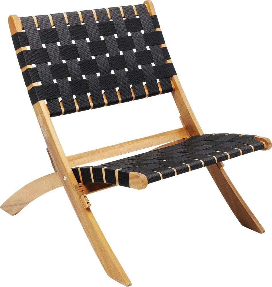 Kare Design Klappsessel Ipanema, Klappstuhl in schwarz mit bequemer Sitzfläche, Klappsessel ohne Armlehnen, (H/B/T) 72,5x78x60cm Bild 1