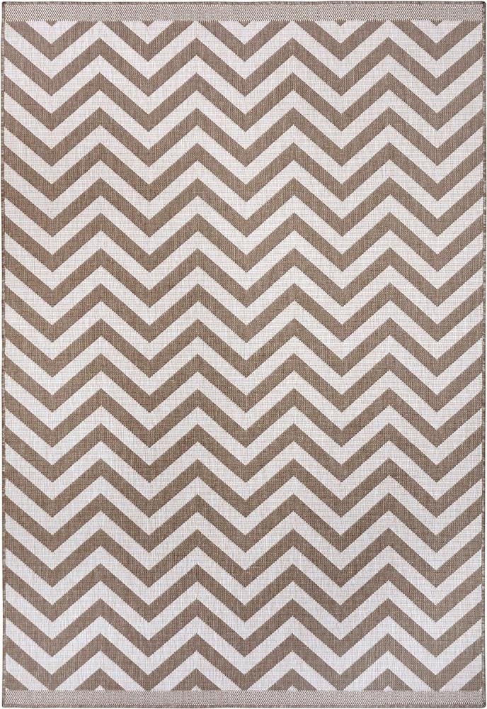 In- & Outdoor Wendeteppich Palma Beige Creme - 120x170x0,5cm Bild 1