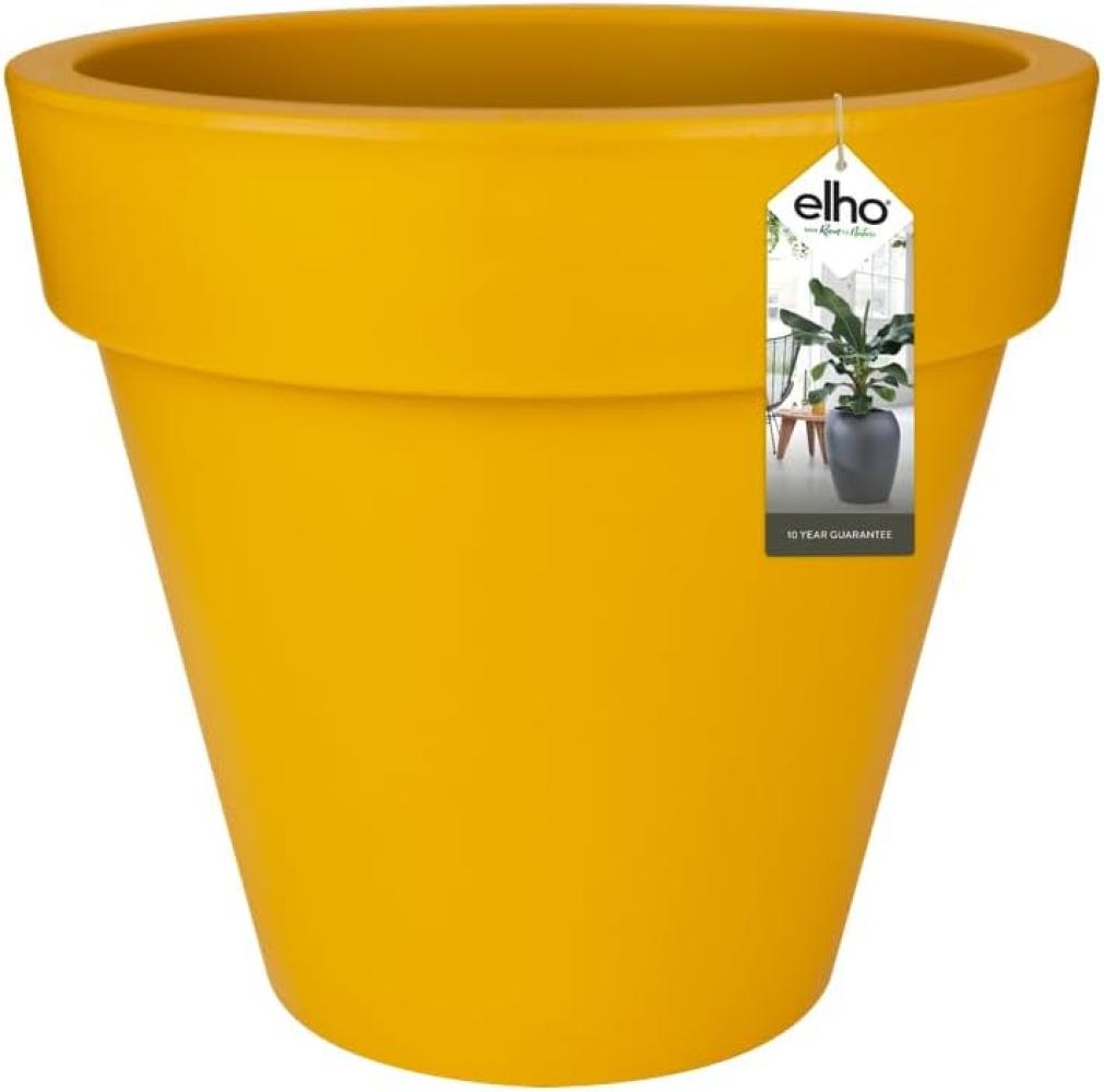 elho Pure Round 50 - Blumentopf für Innen & Außen - Ø 49. 0 x H 44. 4 cm - Gelb/Ocker Bild 1