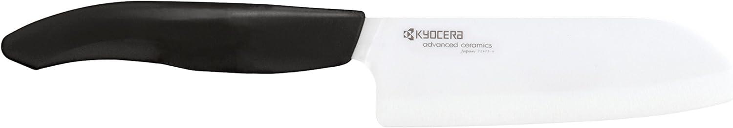 Kyocera Keramik-Mini Santokumesser Klinge 11,5 cm Gen schwarz / weiß Bild 1