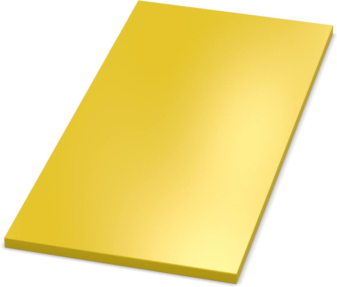 AUPROTEC Tischplatte 19mm gelb 800 x 500 mm Holzplatte melaminharzbeschichtet Spanplatte mit Umleimer ABS Kante Auswahl: 80 x 50 cm Bild 1