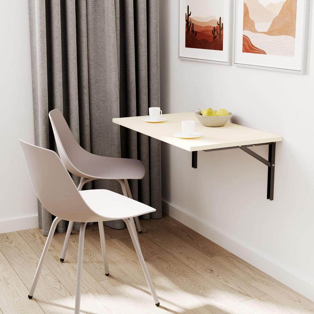 mikon 60x60 | Wandklapptisch Klapptisch Wandtisch Küchentisch Schreibtisch Kindertisch | VANILLE Bild 1