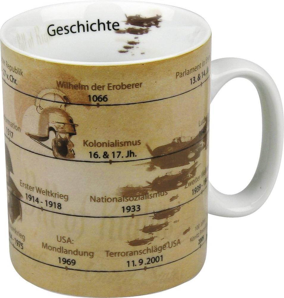 Könitz Wissensbecher Becher Geschichte, Kaffeebecher, Teetasse, Tasse, Porzellan, 460ml, 1113301065 Bild 1