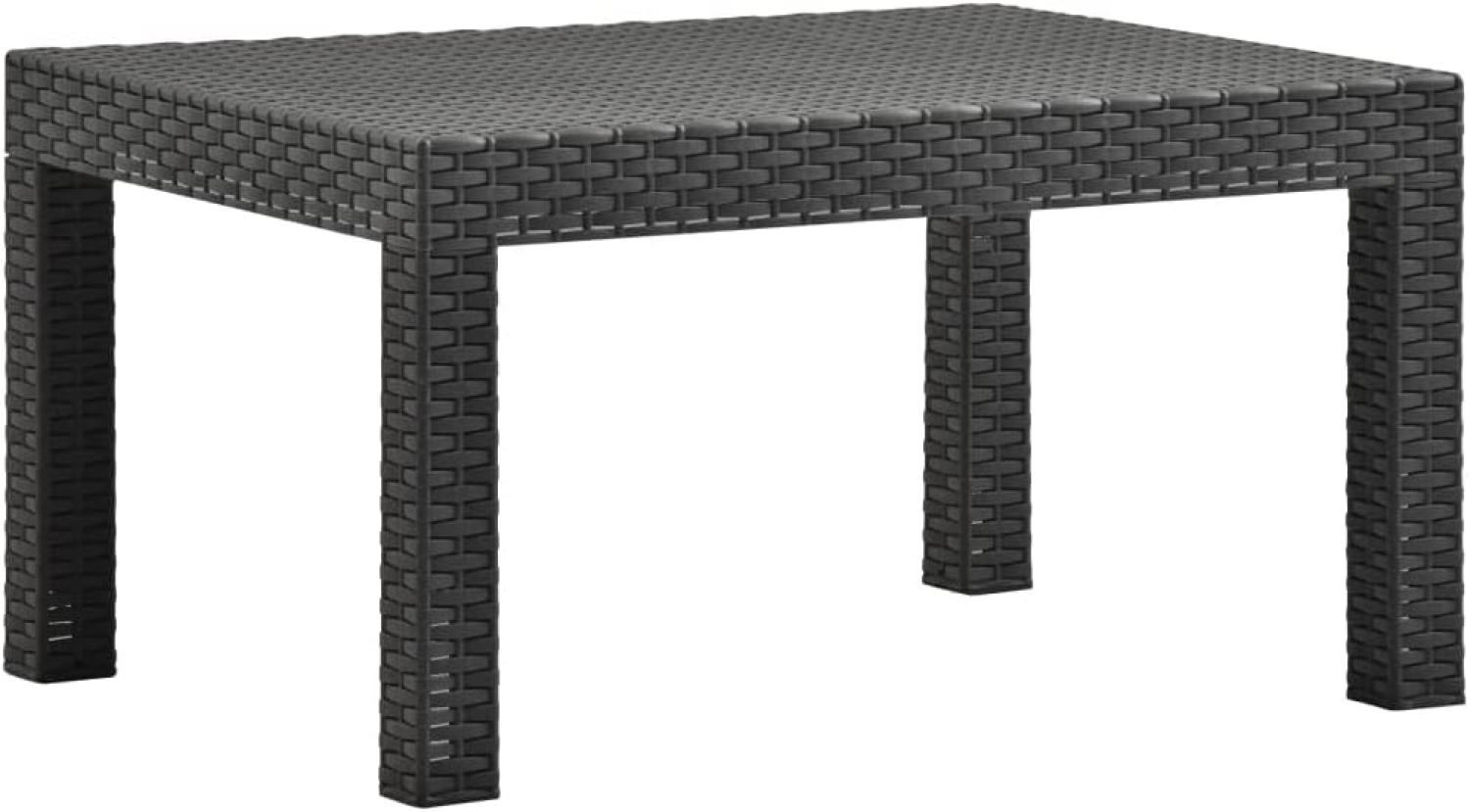 vidaXL Gartentisch Anthrazit 58x58x41 cm PP Rattan 315640 Bild 1