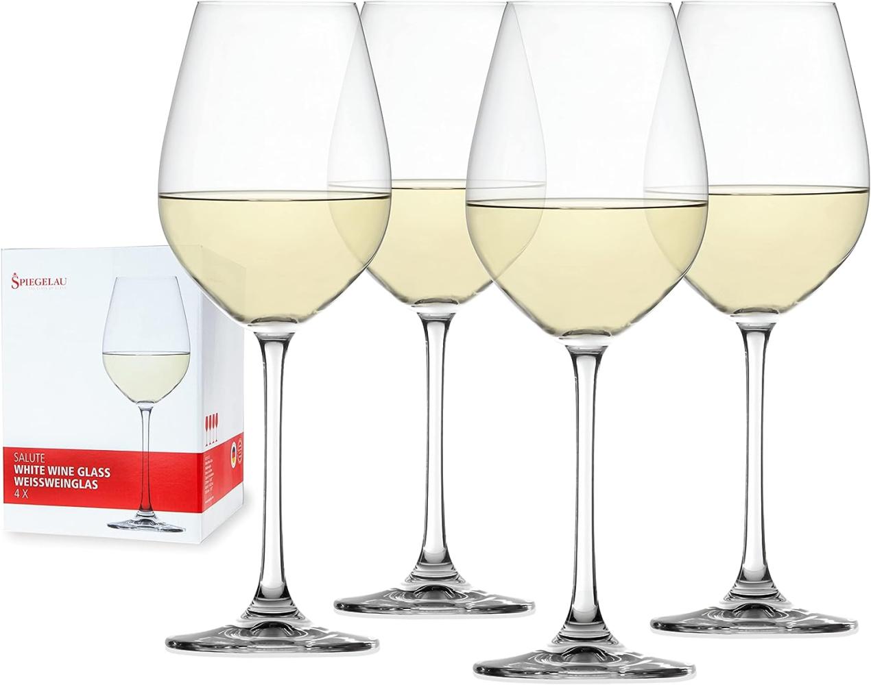 Spiegelau & Nachtmann 4-teiliges Weißweinglas-Set, Kristallglas, 465 ml, Salute, 4720172 Bild 1