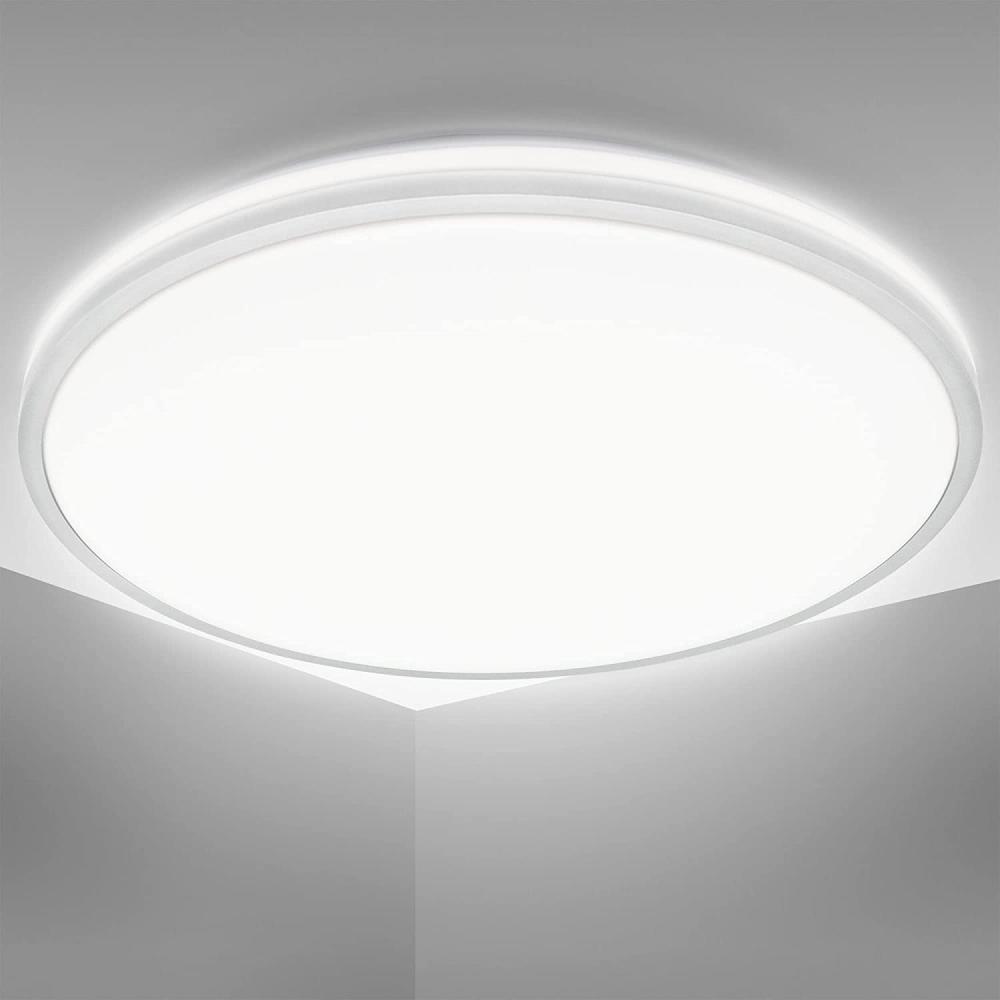 LED Deckenleuchte modern indirekte Beleuchtung Wohnzimmer Deckenlampe Silber 24W Bild 1