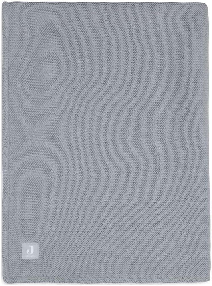 Jollein Basic Knit Bettdecke 100 x 150 cm Stone Grey / Fleece Grau Bild 1