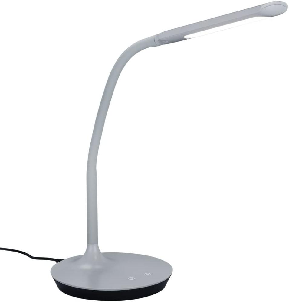 LED Schreibtischleuchte POLO Grau dimmbar 41cm hoch mit Flexgelenk Bild 1