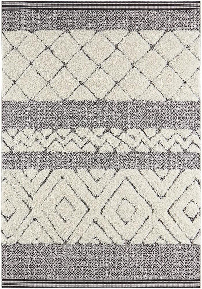 Vintage Teppich Todra Schwarz Creme - 120x170x2,2cm Bild 1