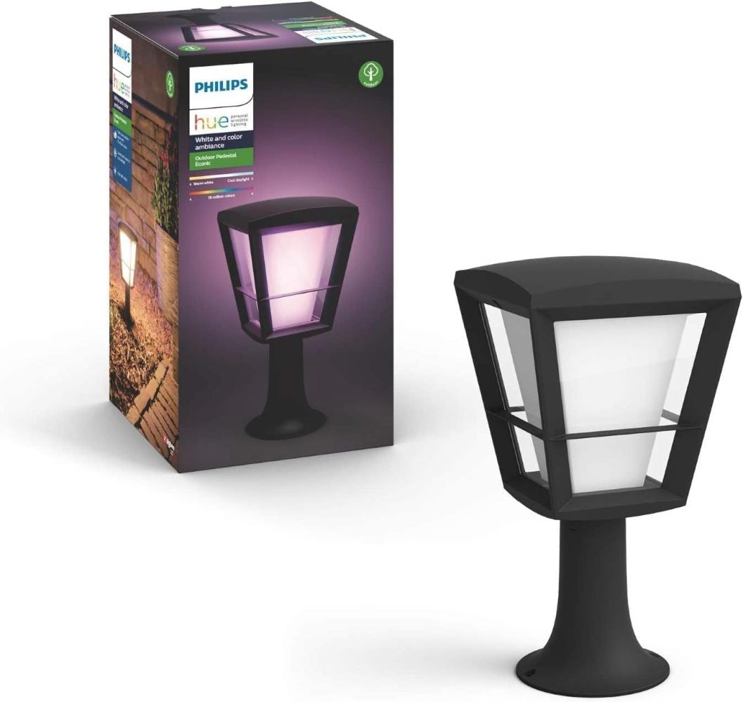 Philips Hue White and Color Ambiance Econic Outdoor Sockelleuchte schwarz Bild 1