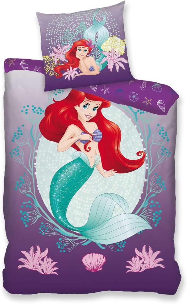 Disney Bettbezug Ariel Mädchen 140 x 200 cm Polyester lila Bild 1