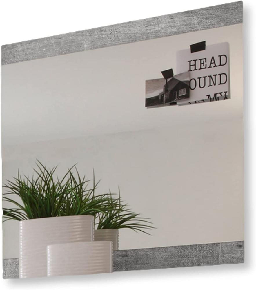 Garderobenspiegel STONE Wandspiegel Spiegel in Beton Optik grau 68x70 Bild 1