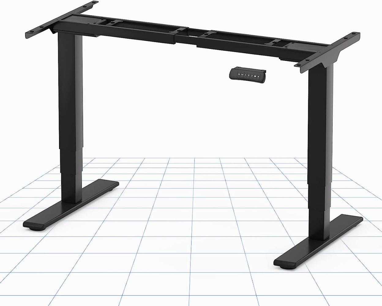 Flexispot EC5B Höhenverstellbarer Schreibtisch Elektrisch höhenverstellbares Tischgestell, 3-Fach-Teleskop, passt für alle gängigen Tischplatten. Mit Memory-Steuerung und Softstart/-Stop (Schwarz) Bild 1
