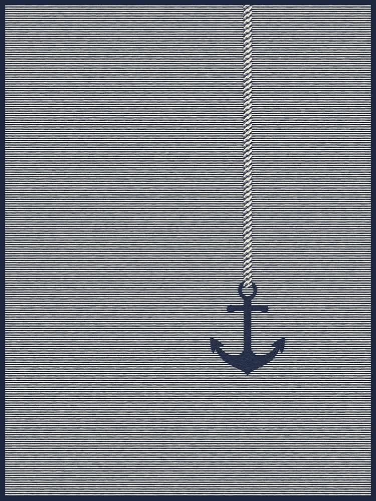 Ibena Jacquard Decke Stralsund dunkelblau | 150x200 cm Bild 1