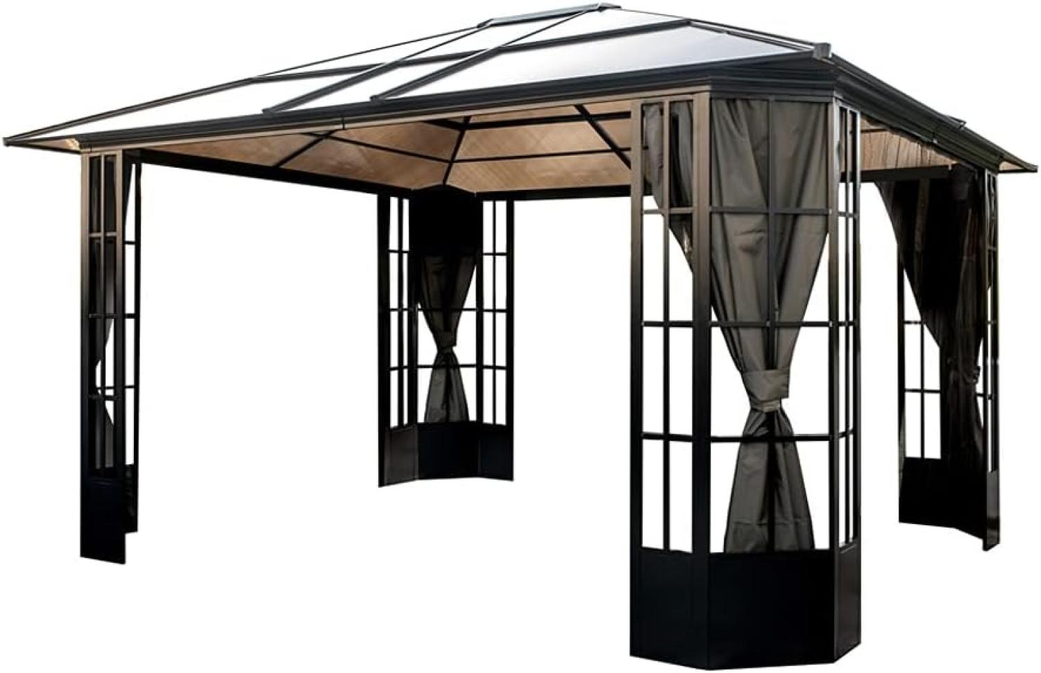Sojag Aluminium Pavillon Savino 1214 inkl. Moskitonetz | Anthrazit | 338x397x280 cm Bild 1