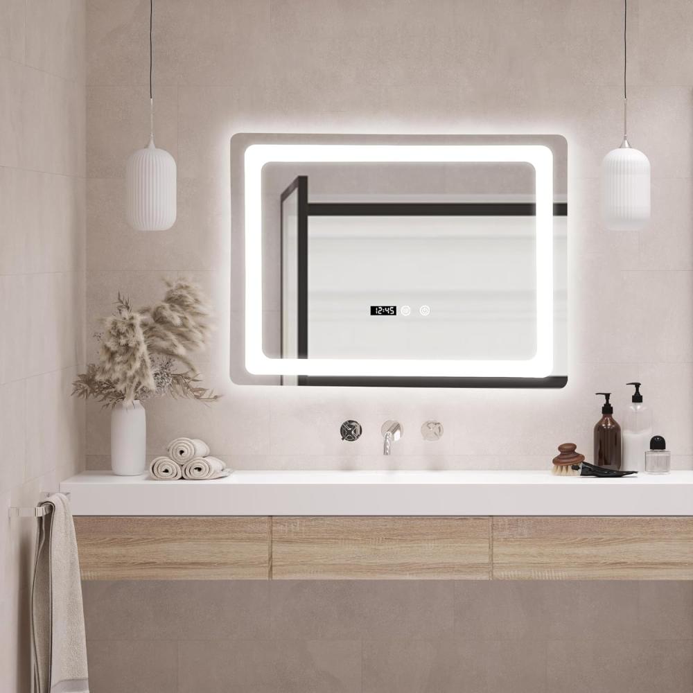 LED-Badspiegel Casoli 60x80cm Silber [pro. tec] Bild 1