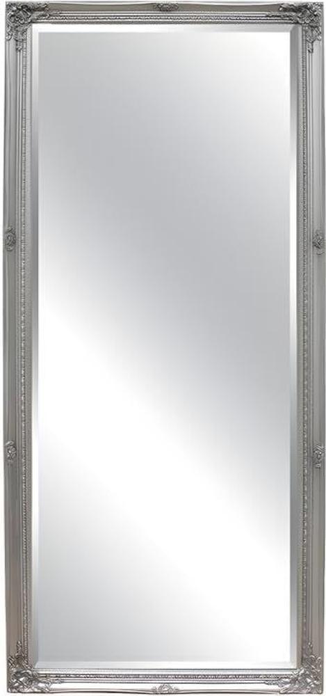 Großer Spiegel mit Stuck ELVIRE - Eukalyptusholz - 80x190 cm - Silberfarben Bild 1