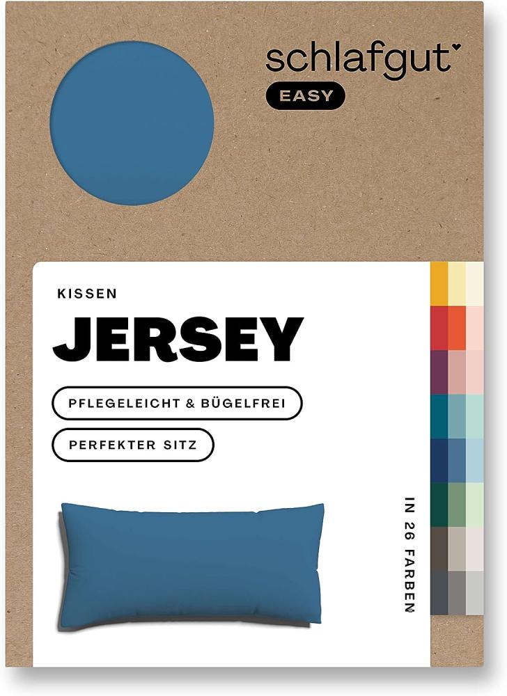 Schlafgut Kissenbezug EASY Jersey | Kissenbezug einzeln 40x80 cm | blue-mid Bild 1