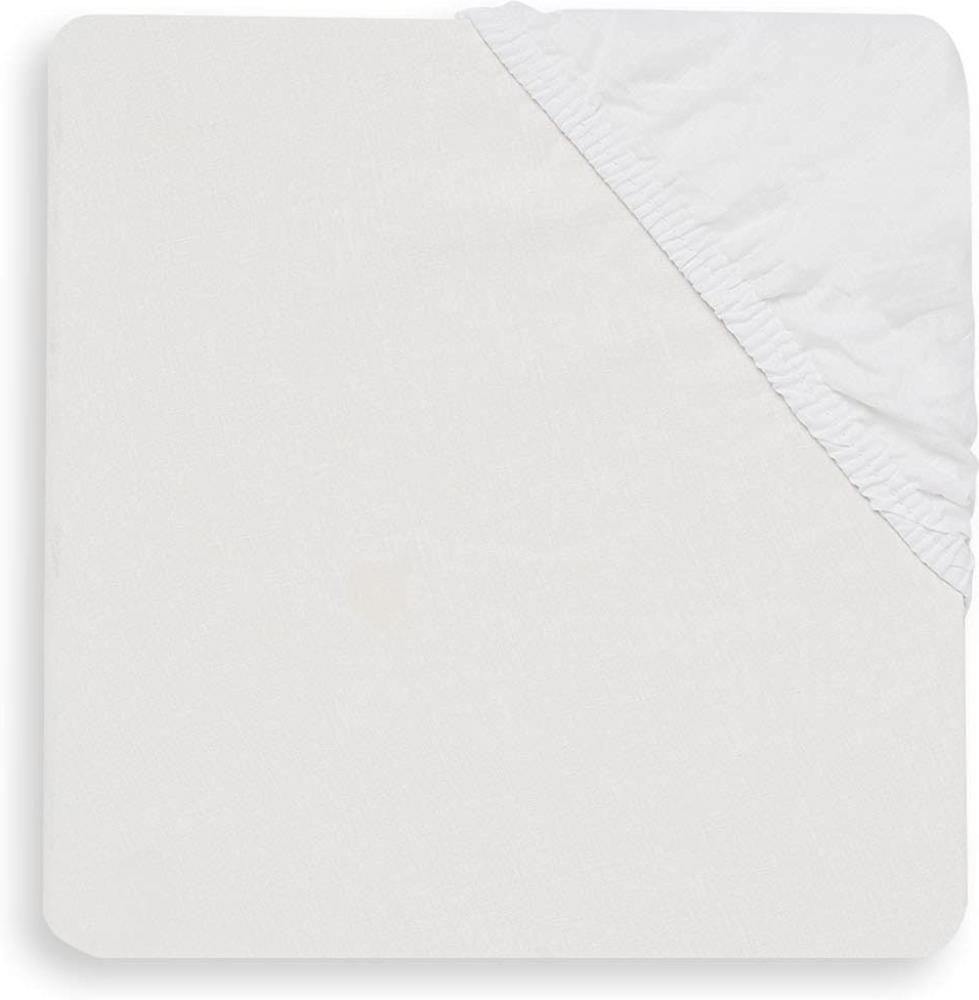 Jollein Spannbettlaken Baumwolle 60 x 120 cm Weiß Bild 1