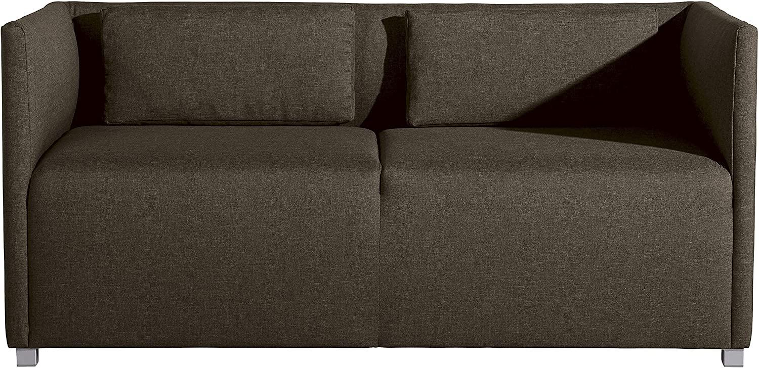 Equal Sofa 2-Sitzer Flachgewebe Sahara Metallfuß pulverbeschichtet Bild 1