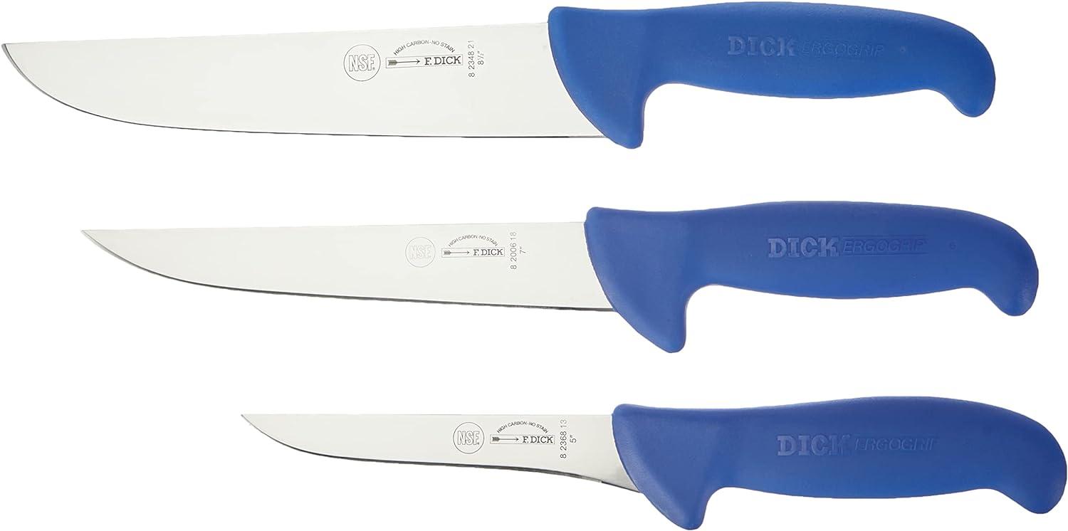 Messer-Set 3tlg Ergo Grip Ausbeinmesser Stechmesser Blockmesser Küche Haushalt Bild 1
