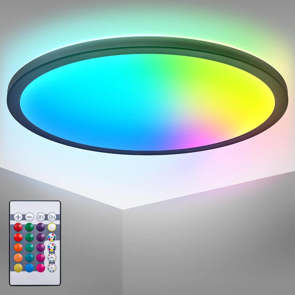 LED Panel Deckenlampe RGB Dimmbar Farbwechsel Deckenleuchte indirektes Licht 22W Bild 1