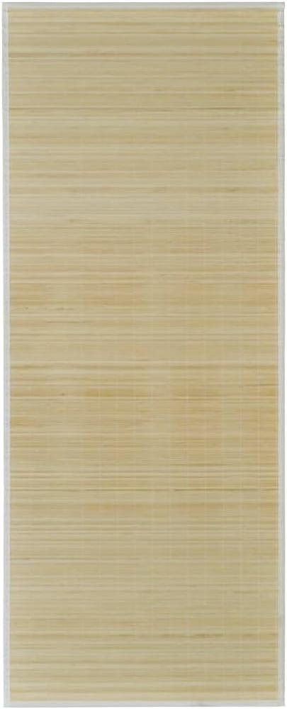 Rechteckig Naturfarbener Bambusteppich 120 x 180 cm Bild 1