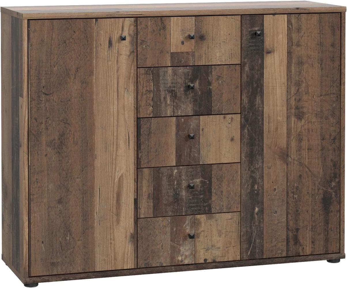 Kommode Sideboard mit Stauraum, 109 x 85 x 35 cm, Old Wood Nb. Dekor Bild 1