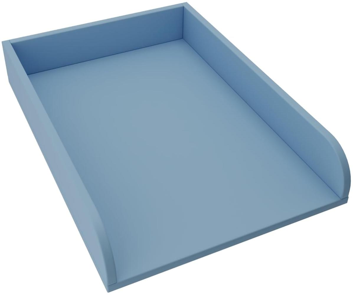 REGALIK Wickelaufsatz für Kommode 72cm x 50cm - Abnehmbar Wickeltischaufsatz für Kommode in Blau - Abgeschlossen mit ABS Material 2mm mit Abgerundeten Frontplatten Bild 1