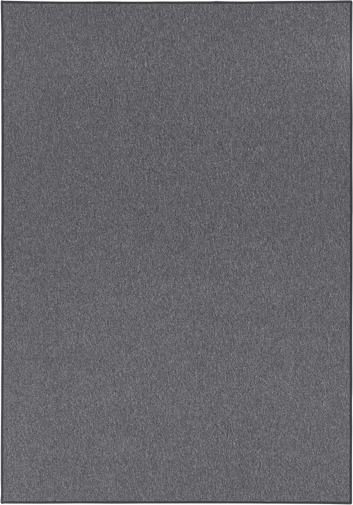 Feinschlingen Teppich Casual grau Uni Meliert - 160x240x0,4cm Bild 1