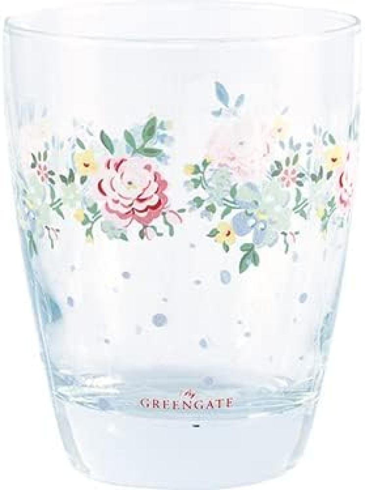 Greengate Laura Wasserglas white 0,3 l klar Bild 1