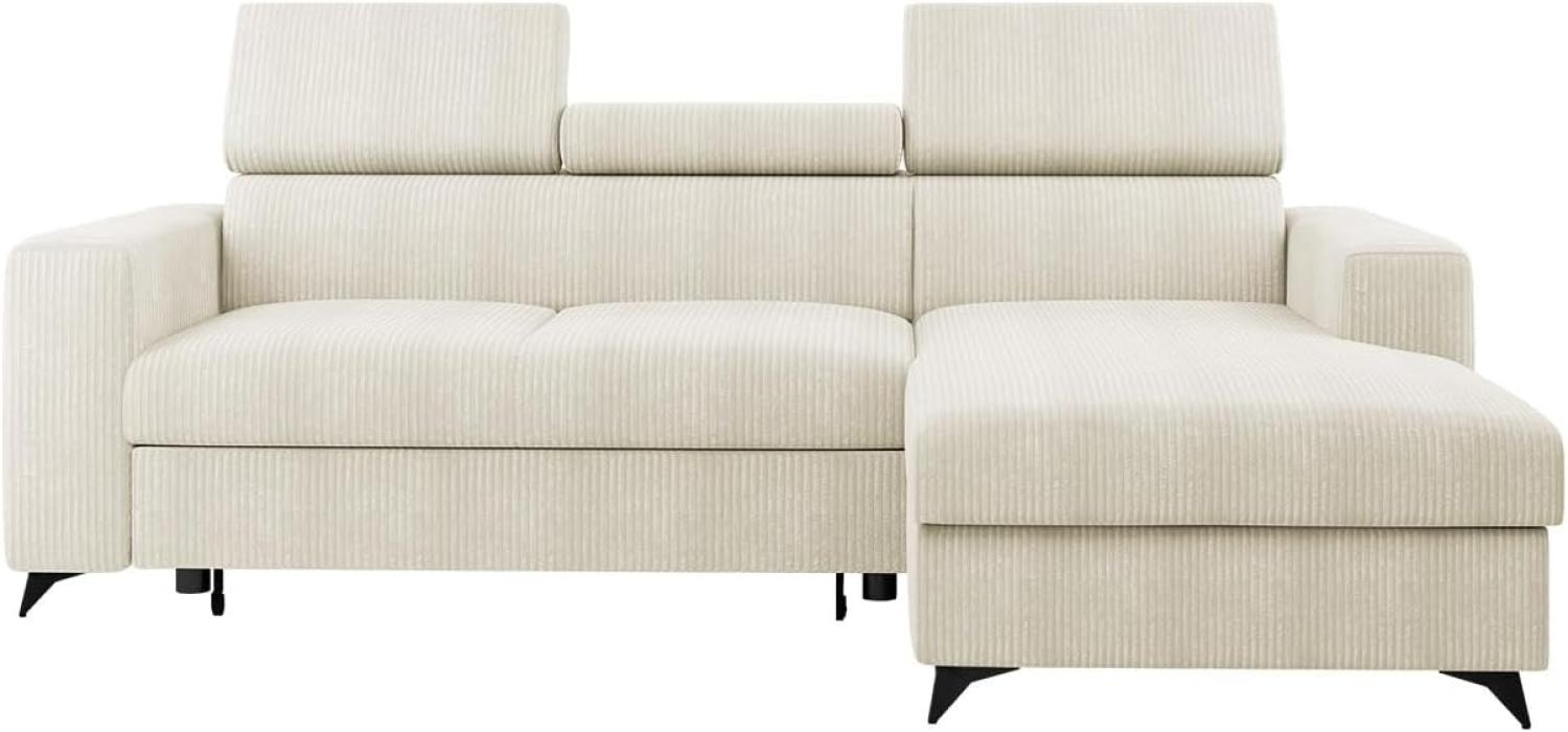 Ecksofa Kiarge Premium Cord (Farbe: Poso 100, Seite: Rechts 2R+LC) Bild 1