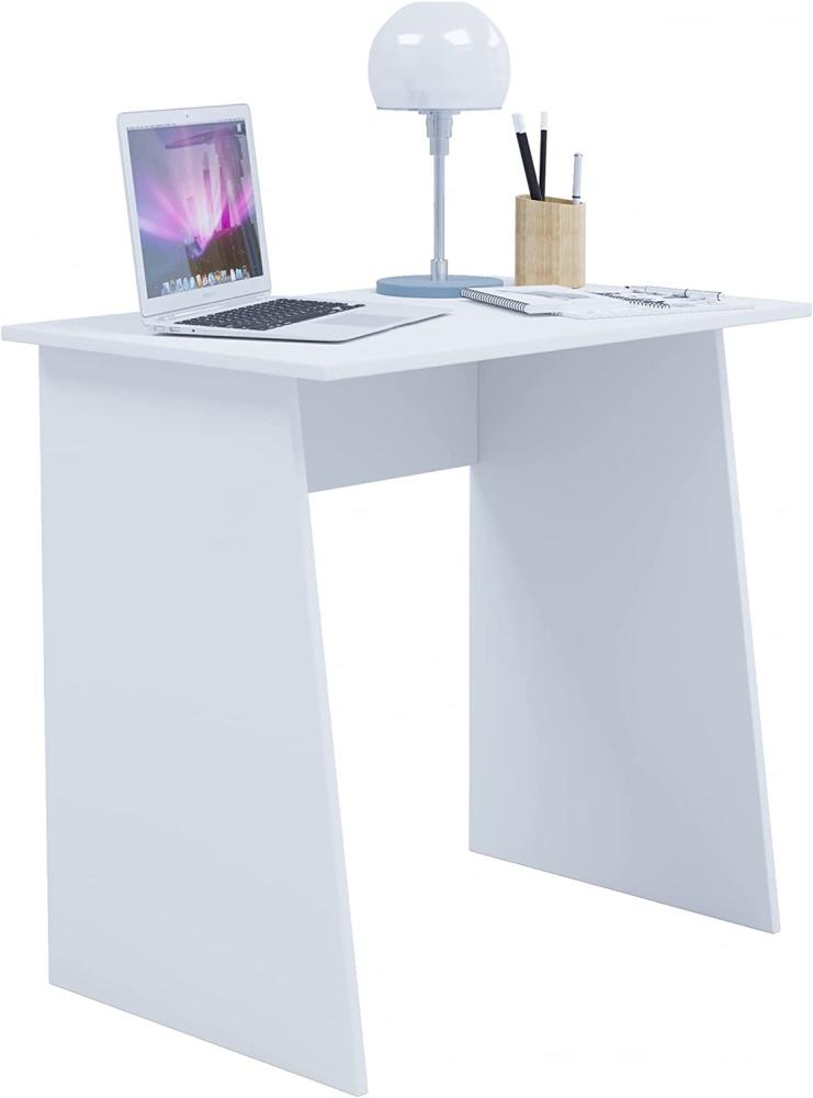 VCM Schreibtisch Computertisch Arbeitstisch Büromöbel PC Laptop Tisch Möbel Weiß 74 x 80 x 50 cm 'Masola Mini' Bild 1
