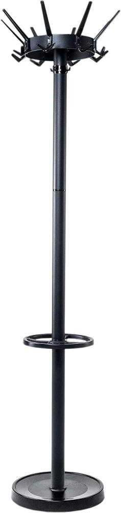 MAUL Garderobenständer MAULcaligo – hochwertige und stabile Standgarderobe für den Eingangsbereich oder Empfangsräume – edler Kleiderständer aus Stahl für permanente Belastung– schwarz Bild 1