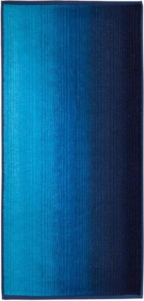 Handtücher Duschtücher - Farbverlauf Design - aus Bio Baumwolle 50x100 cm blau Bild 1