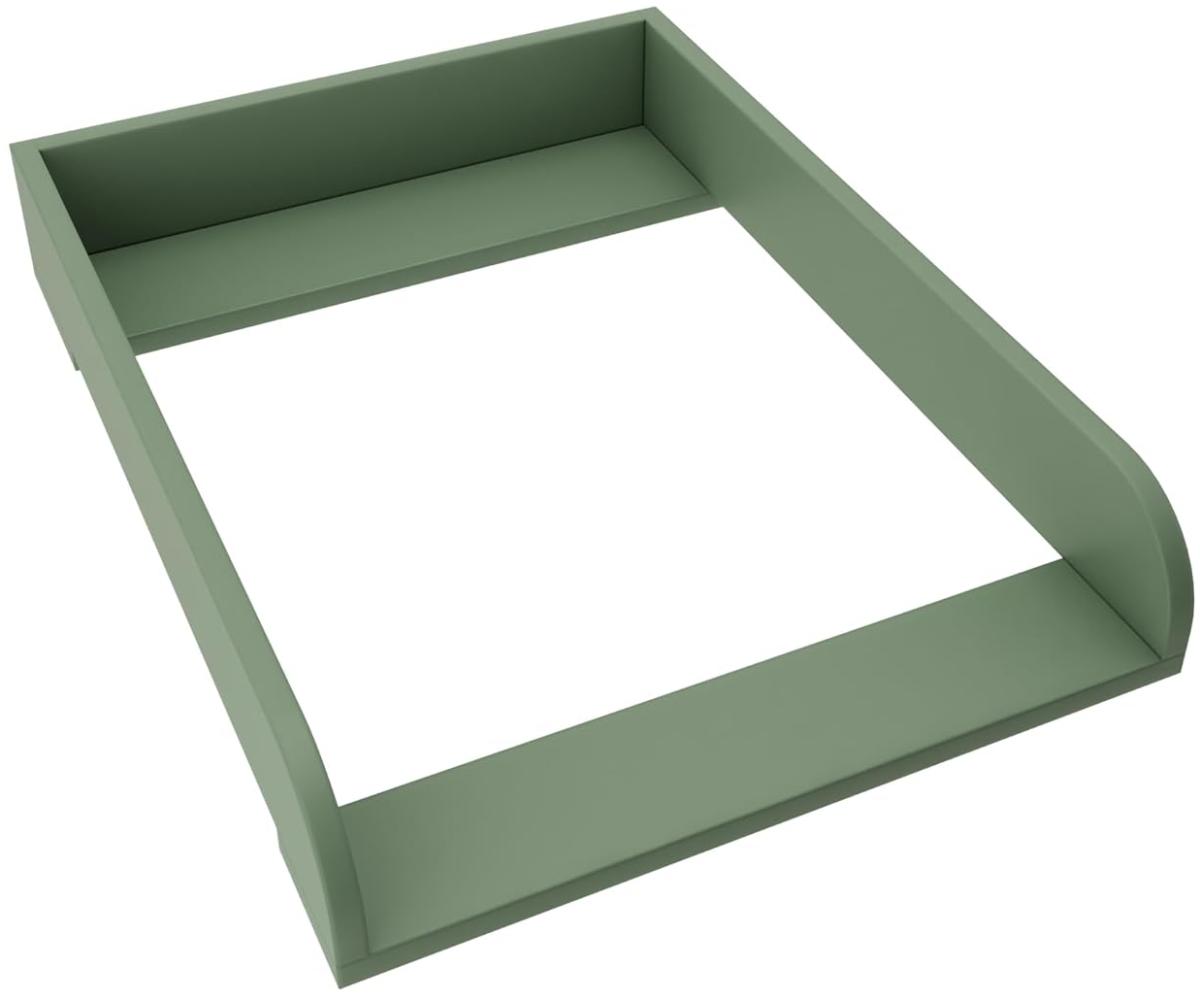 REGALIK Wickelaufsatz für Hemnes 500 IKEA 72cm x 50cm - Abnehmbar Wickeltischaufsatz für Kommode in Grün - Abgeschlossen mit ABS Material 2mm mit Abgerundeten Frontplatten Bild 1