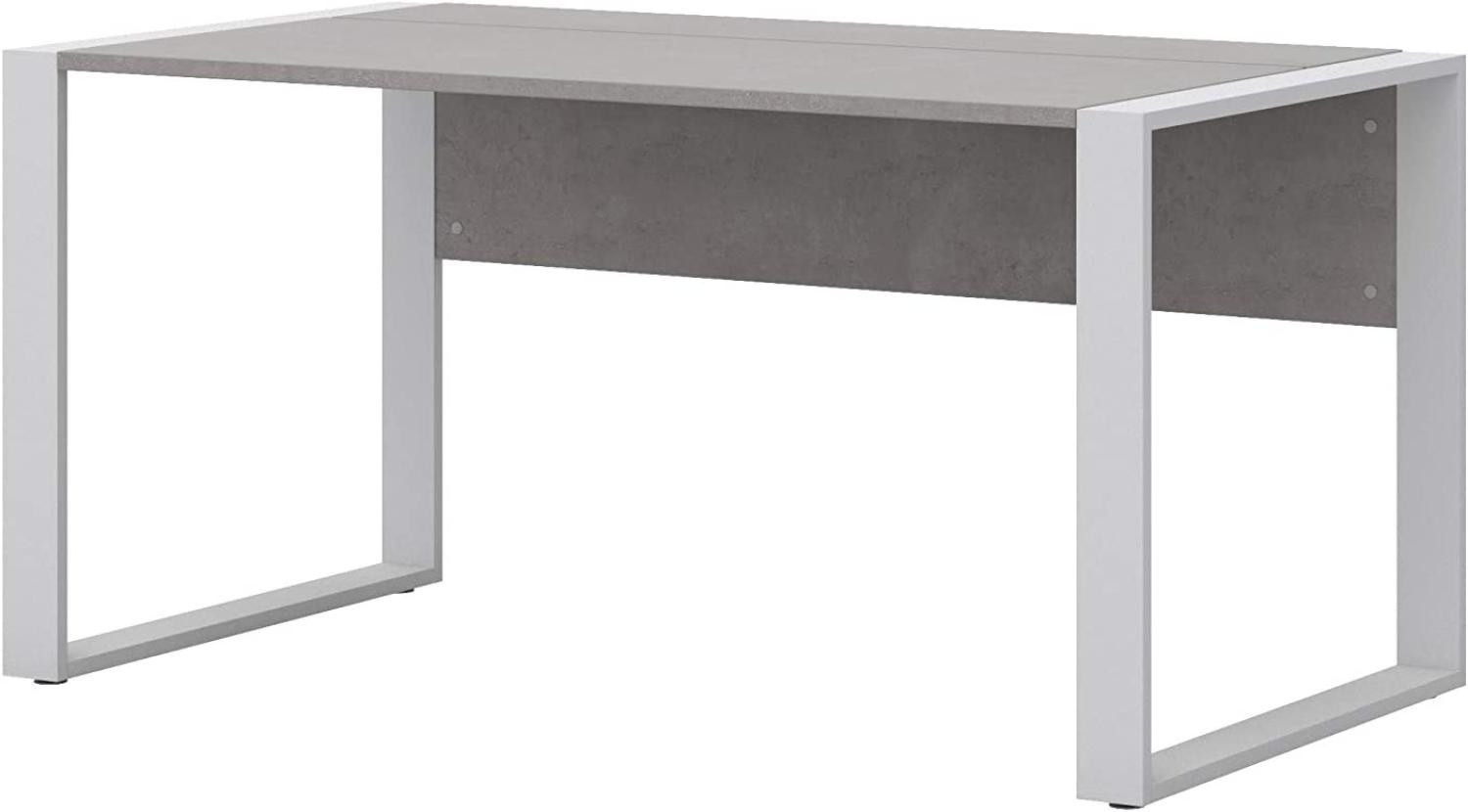 'Direct' Schreibtisch mit Kufenfuß, Dekor Beton, 150 x 74 x 80 cm Bild 1