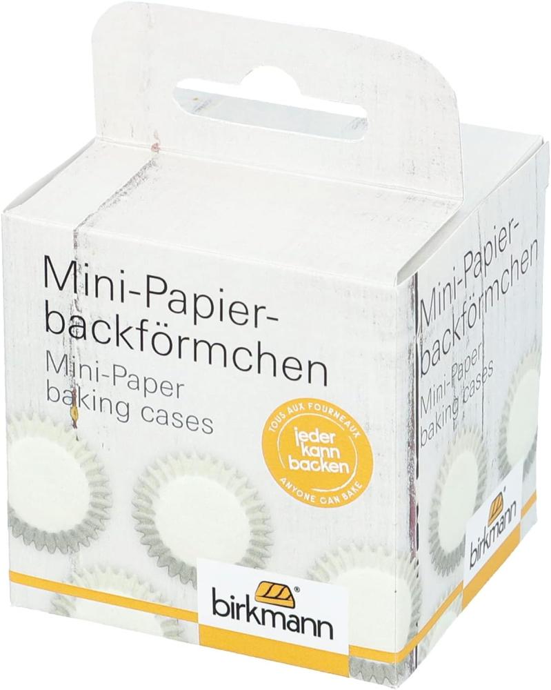 Birkmann Mini-Papierbackförmchen, 100 Stück, Backförmchen, Muffinbackform, Muffinform, Weiß, Ø 4. 5 cm, 444614 Bild 1