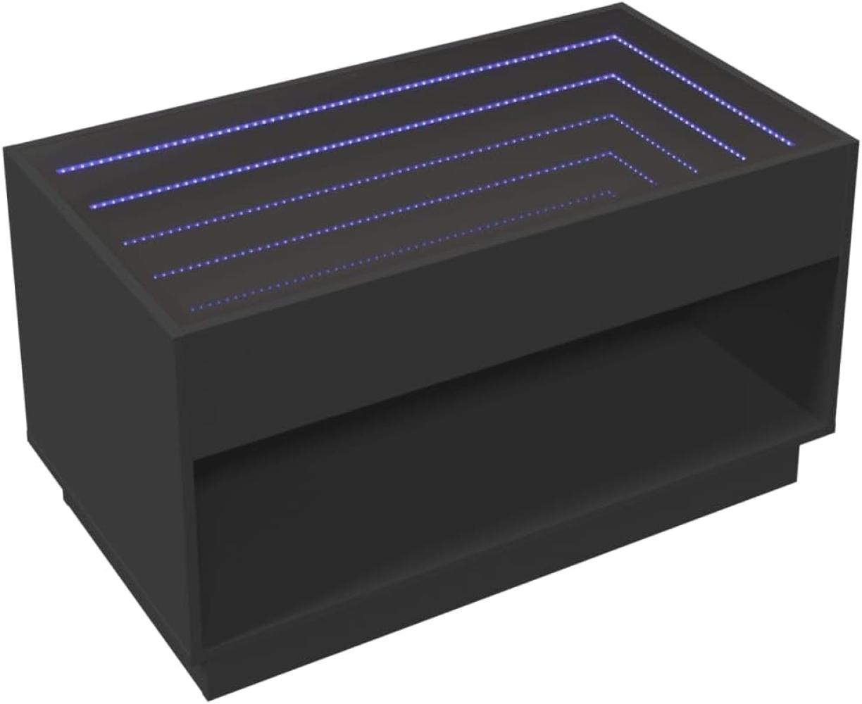 Couchtisch mit Infinity-LED Schwarz 90x50x50 cm 847666 Bild 1