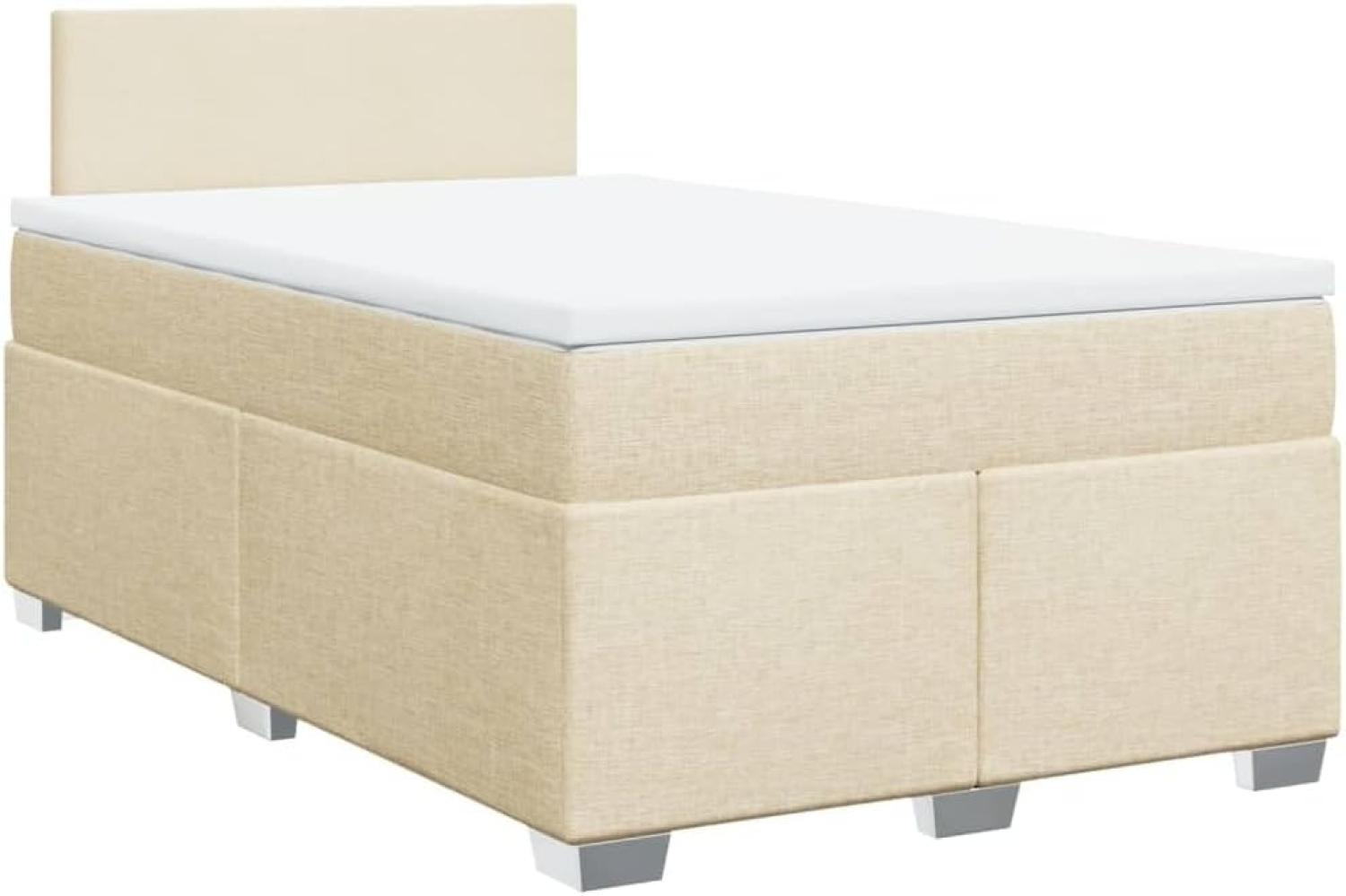 Boxspringbett mit Matratze Creme 120x190 cm Stoff 3288125 Bild 1