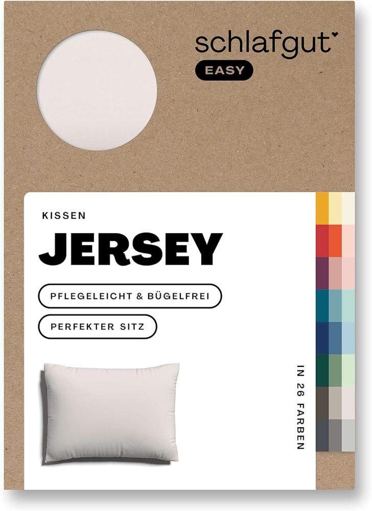 Schlafgut Kissenbezug EASY Jersey | Kissenbezug einzeln 40x60 cm | sand-light Bild 1